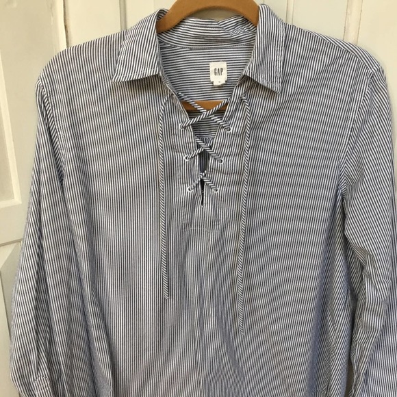 GAP Striped Long Sleeve 100% CottonTunic - Picture 3 of 12